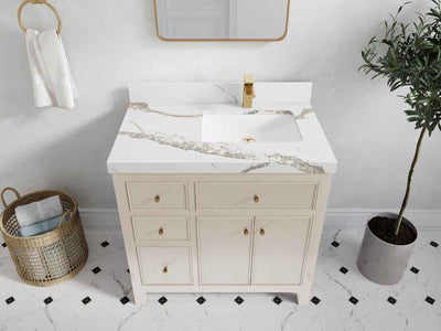 Sonoma 36 in. W x 22 in. D Right Offset Sink Bathroom Vanity - Willow Bath and Vanity