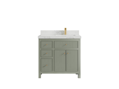 Sonoma 36 in. W x 22 in. D Right Offset Sink Bathroom Vanity - Willow Bath and Vanity