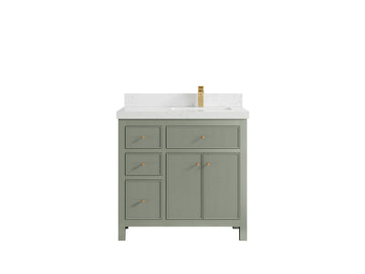 Sonoma 36 in. W x 22 in. D Right Offset Sink Bathroom Vanity - Willow Bath and Vanity