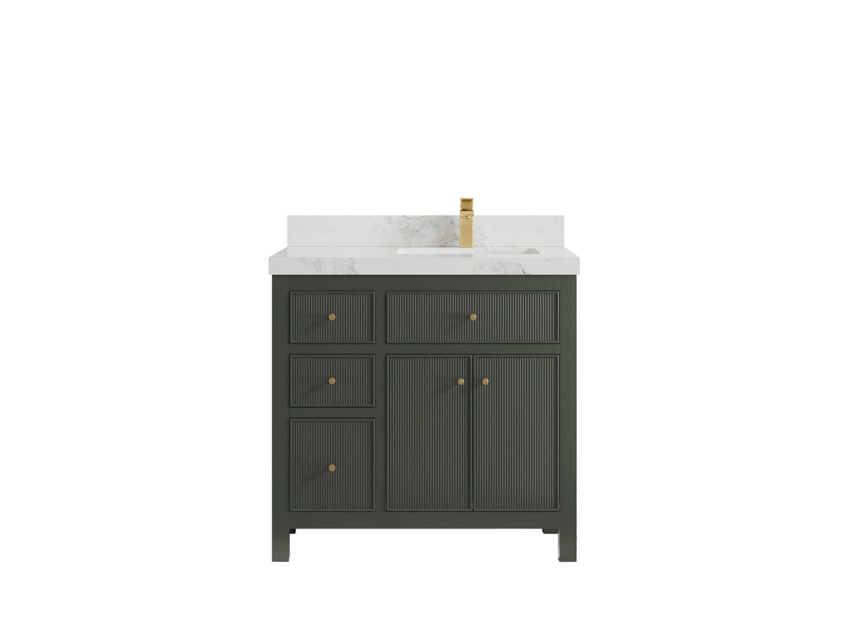 Sonoma 36 in. W x 22 in. D Right Offset Sink Bathroom Vanity - Willow Bath and Vanity