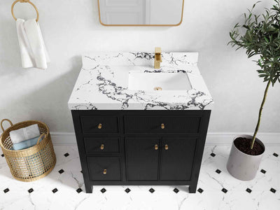 Sonoma 36 in. W x 22 in. D Right Offset Sink Bathroom Vanity - Willow Bath and Vanity