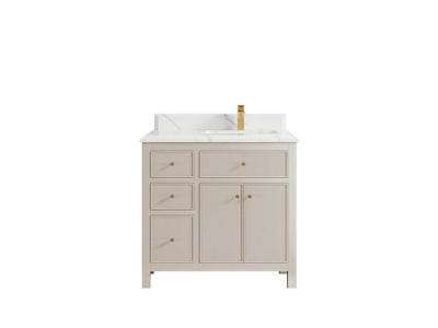 Sonoma 36 in. W x 22 in. D Right Offset Sink Bathroom Vanity - Willow Bath and Vanity