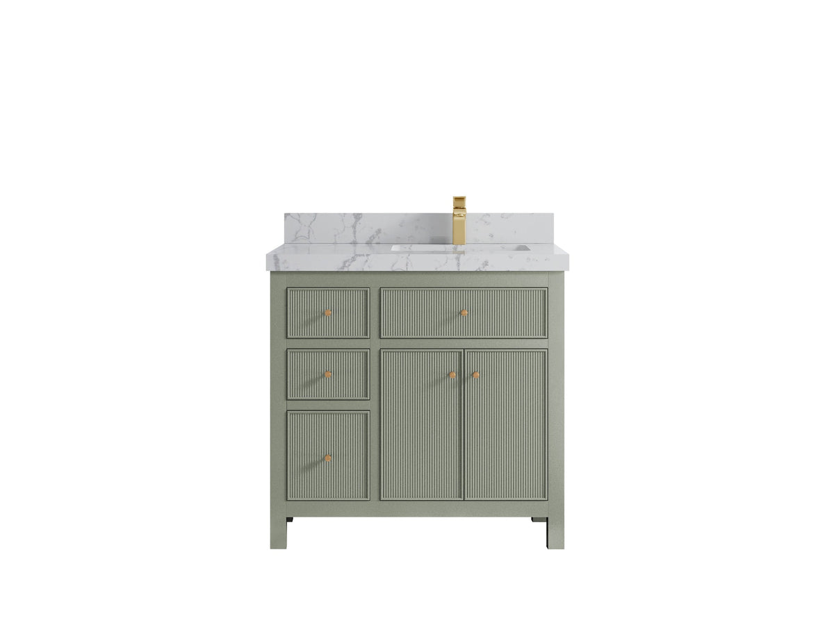 Sonoma 36 in. W x 22 in. D Right Offset Sink Bathroom Vanity - Willow Bath and Vanity