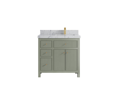 Sonoma 36 in. W x 22 in. D Right Offset Sink Bathroom Vanity - Willow Bath and Vanity