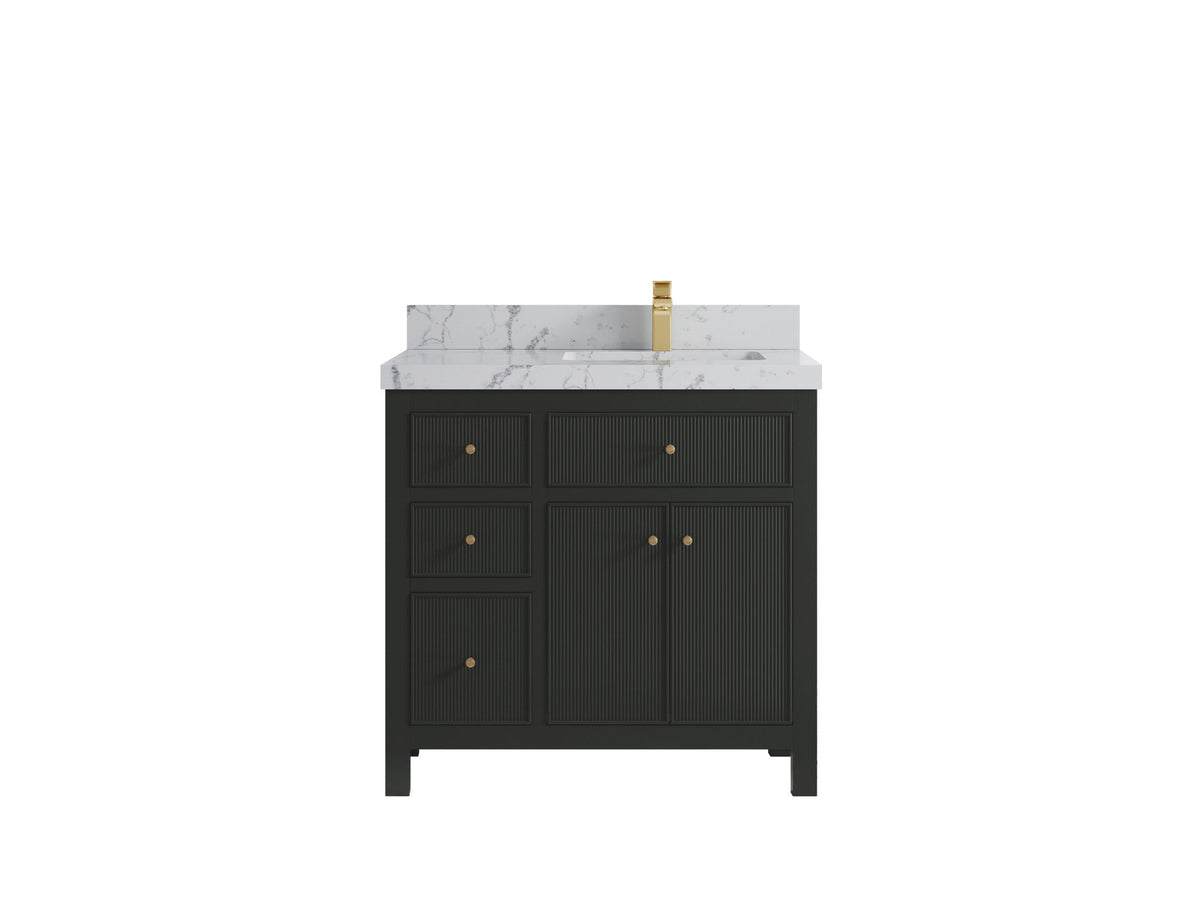 Sonoma 36 in. W x 22 in. D Right Offset Sink Bathroom Vanity - Willow Bath and Vanity