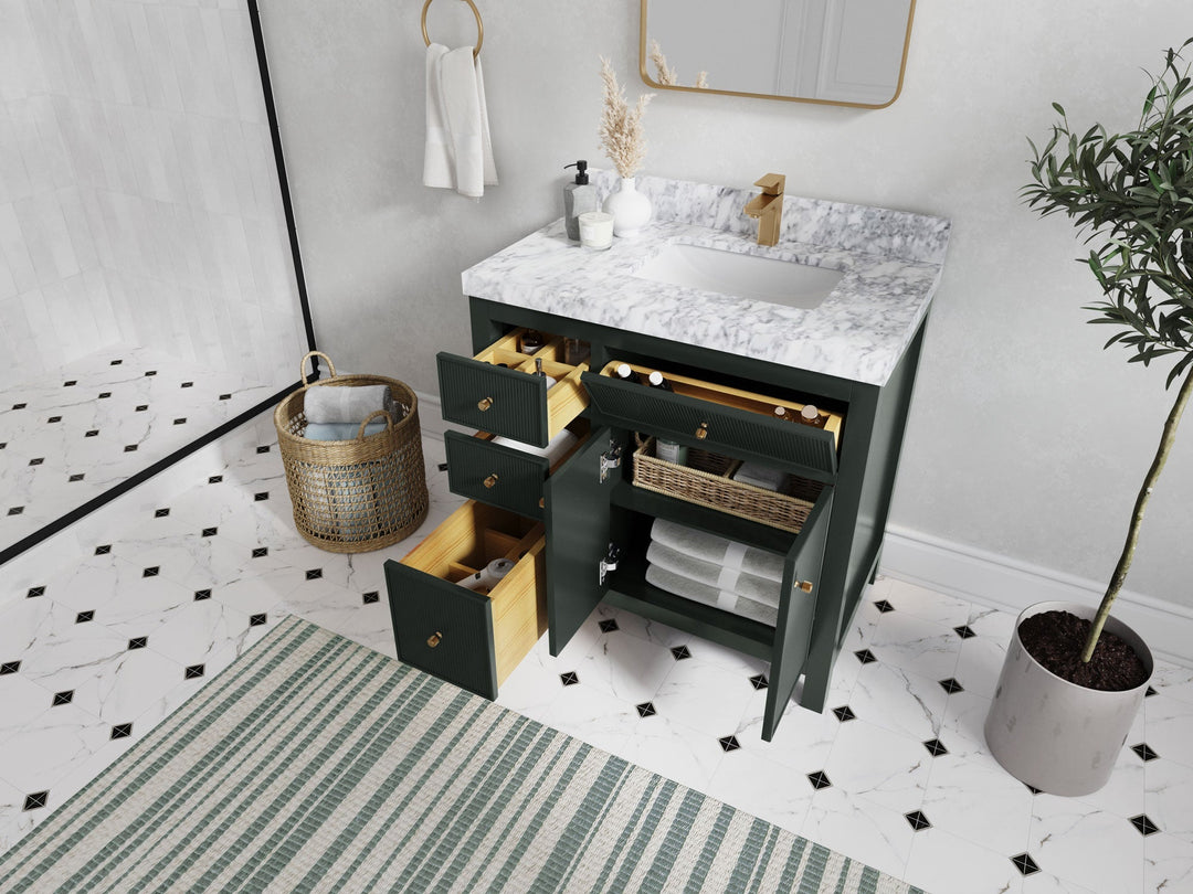 Sonoma 36 in. W x 22 in. D Right Offset Sink Bathroom Vanity - Willow Bath and Vanity