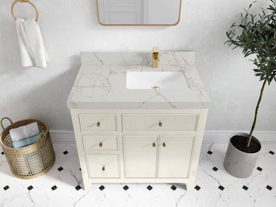 Sonoma 36 in. W x 22 in. D Right Offset Sink Bathroom Vanity - Willow Bath and Vanity