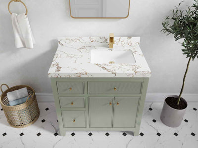 Sonoma 36 in. W x 22 in. D Right Offset Sink Bathroom Vanity - Willow Bath and Vanity