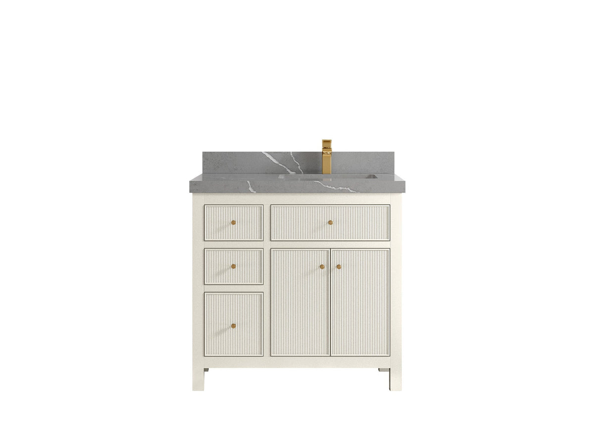 Sonoma 36 in. W x 22 in. D Right Offset Sink Bathroom Vanity - Willow Bath and Vanity