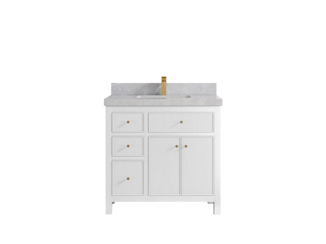 Sonoma 36 in. W x 22 in. D with Center Sink Bathroom Vanity | 
              
                White
                
                  
             - SON_WH_CA_GL_36CR - photo №17