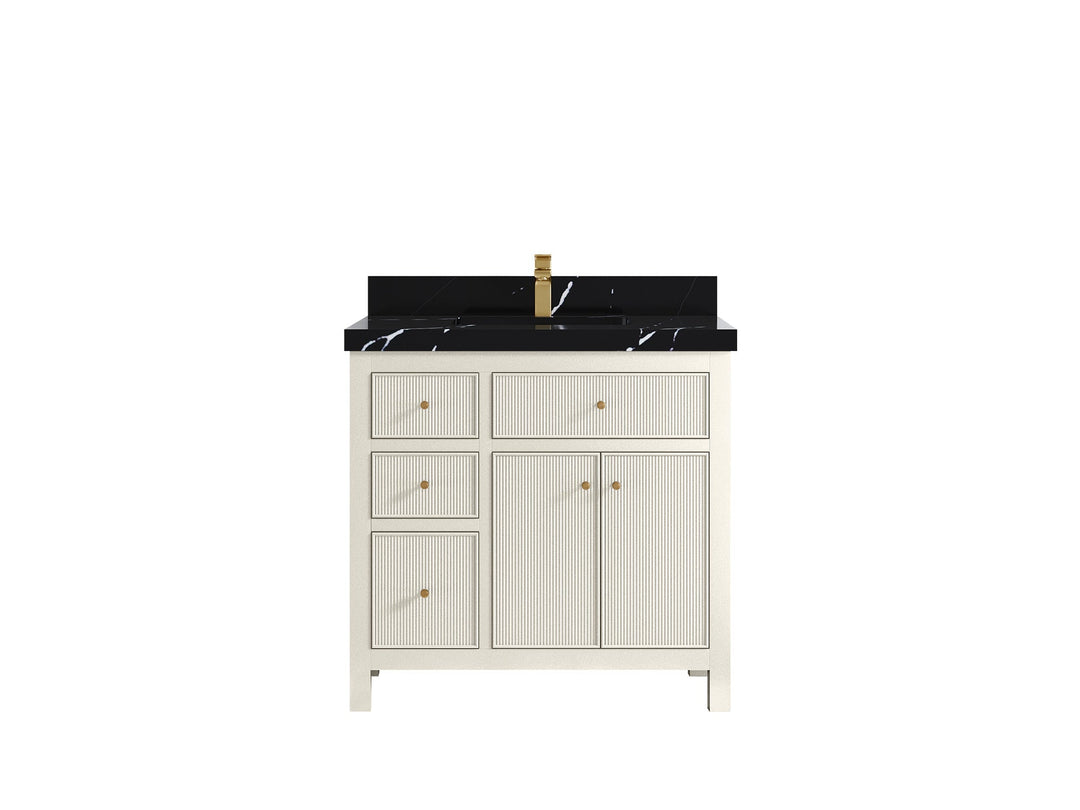 Sonoma 36 in. W x 22 in. D with Center Sink Bathroom Vanity | 
              
                Alabaster
                
                  
             - SON_ALB_CA_GL_36CR - photo №7