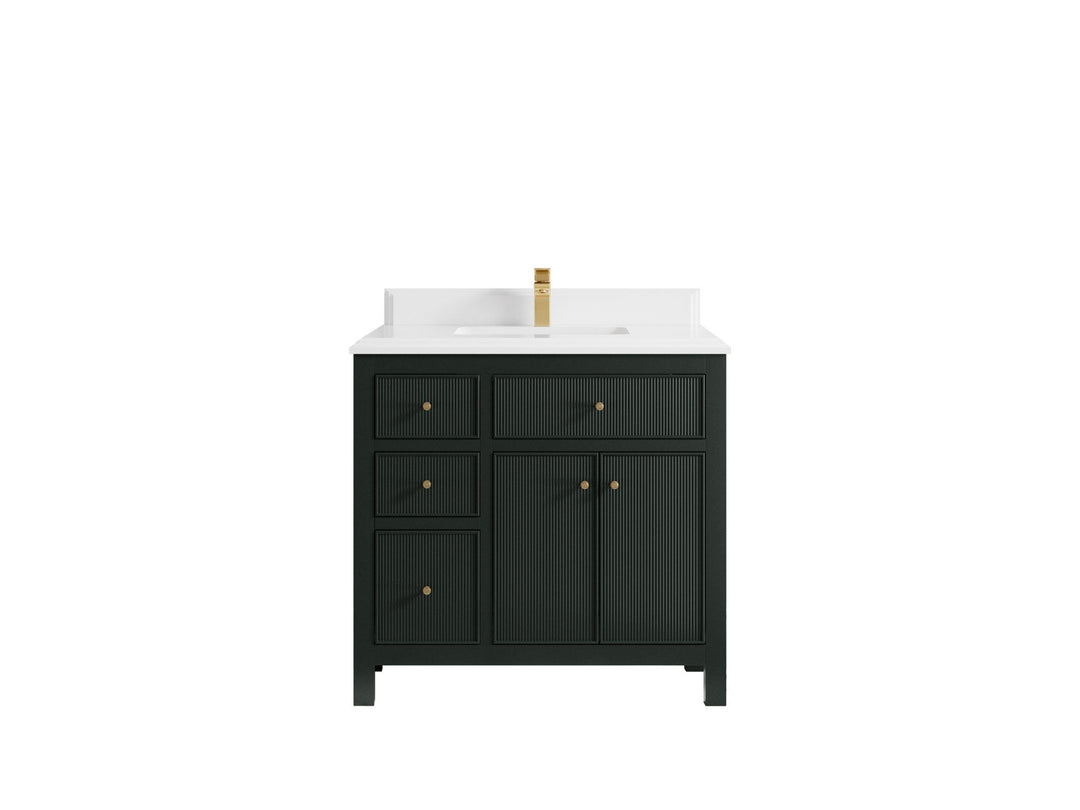 Sonoma 36 in. W x 22 in. D with Center Sink Bathroom Vanity | 
              
                Dark Forest Green
                
                  
             - SON_DGN_CA_GL_36CR - photo №21