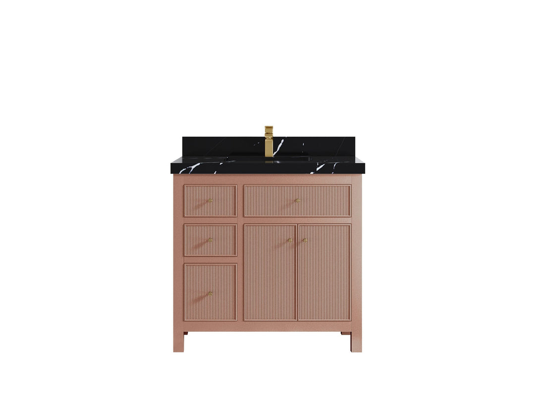 Sonoma 36 in. W x 22 in. D with Center Sink Bathroom Vanity | 
              
                Warm Terracotta
                
                  
             - SON_WTC_BRS_36CR - photo №6