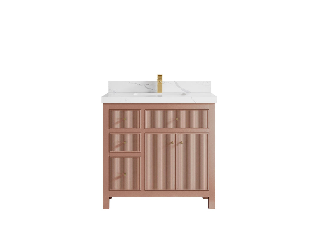 Sonoma 36 in. W x 22 in. D with Center Sink Bathroom Vanity | 
              
                Warm Terracotta
                
                  
             - SON_WTC_BRS_36CR - photo №8