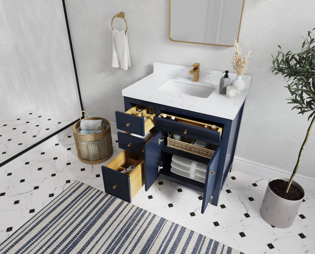 Sonoma 36 in. W x 22 in. D with Center Sink Bathroom Vanity - Willow Bath and Vanity