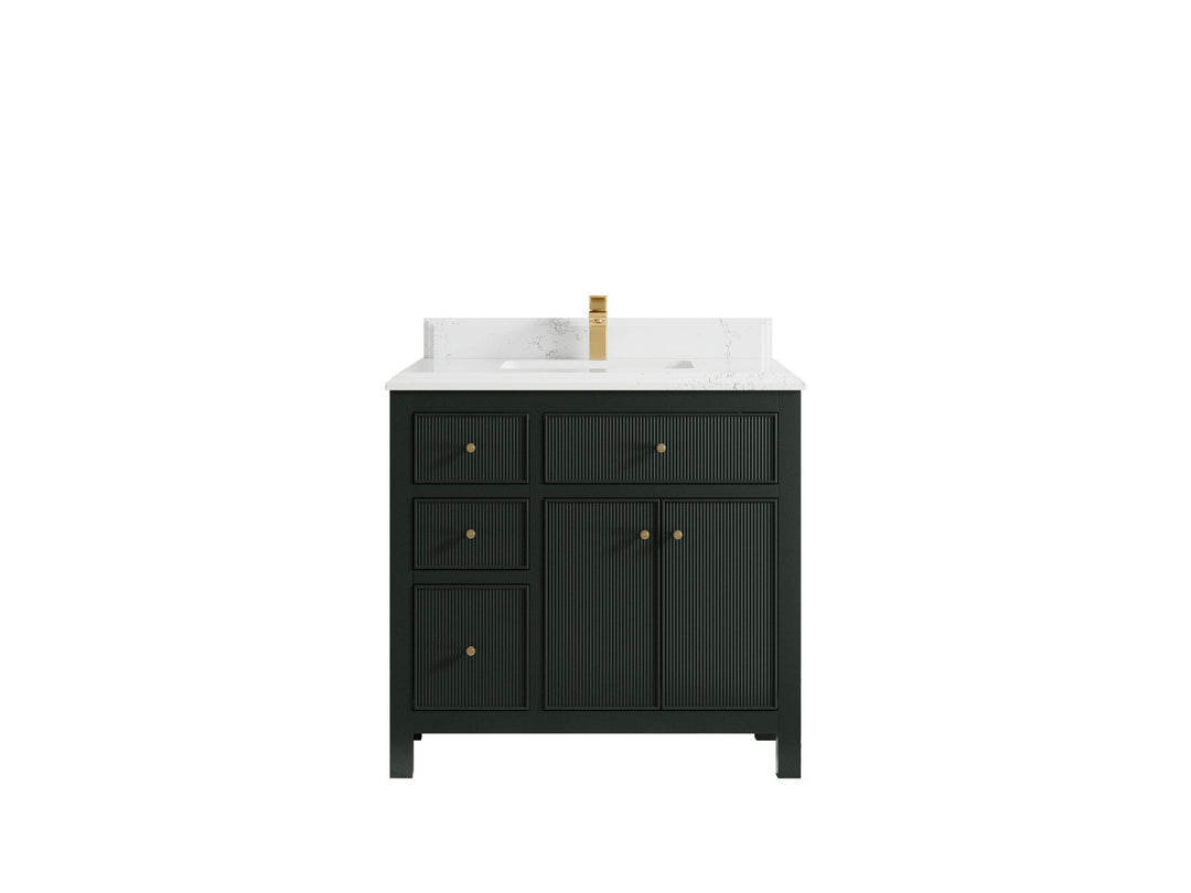 Sonoma 36 in. W x 22 in. D with Center Sink Bathroom Vanity | 
              
                Dark Forest Green
                
                  
             - SON_DGN_CA_GL_36CR - photo №20