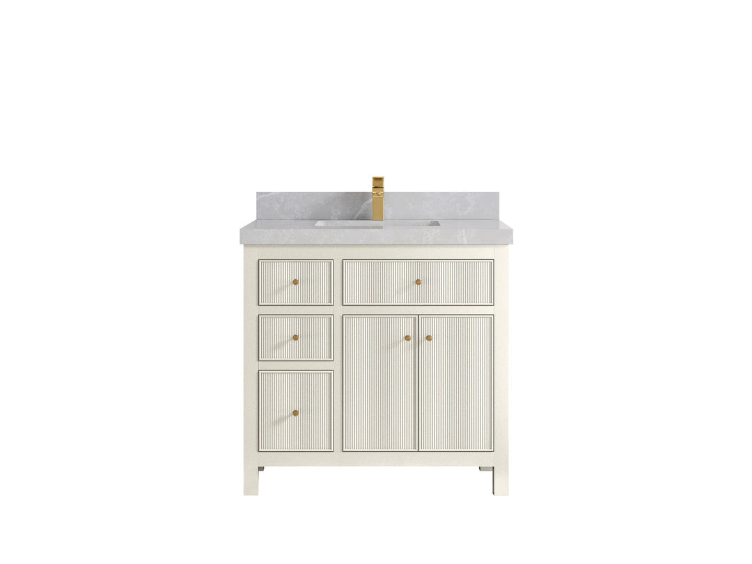 Sonoma 36 in. W x 22 in. D with Center Sink Bathroom Vanity | 
              
                Alabaster
                
                  
             - SON_ALB_CA_GL_36CR - photo №29