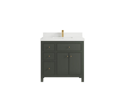 Sonoma 36 in. W x 22 in. D with Center Sink Bathroom Vanity - Willow Bath and Vanity