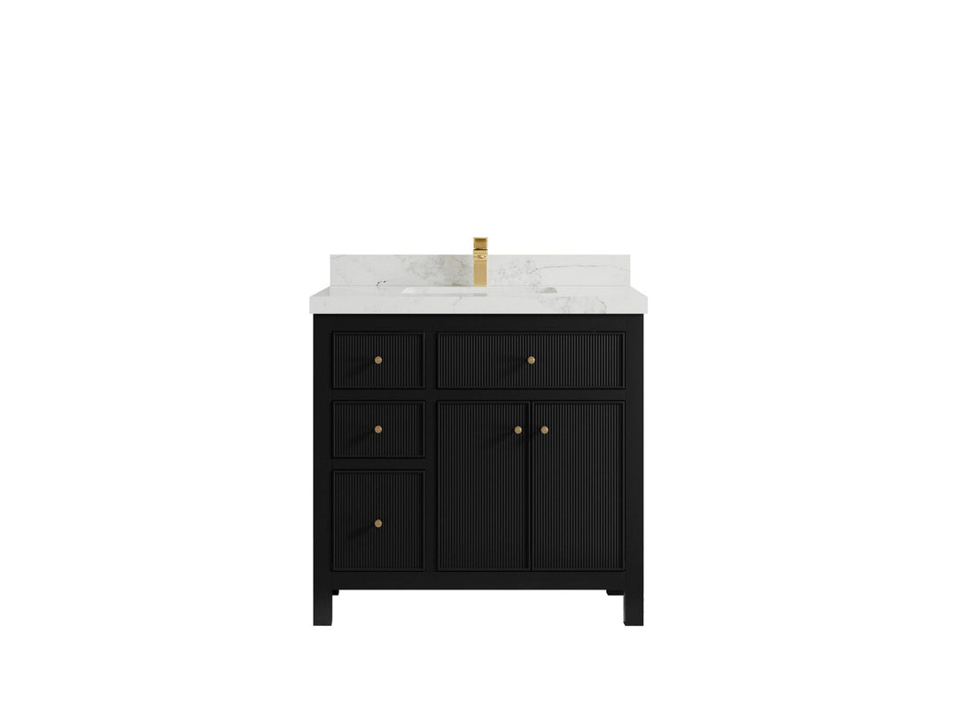 Sonoma 36 in. W x 22 in. D with Center Sink Bathroom Vanity | 
              
                Black
                
                  
             - SON_BLK_CA_LZ_36CR - photo №15