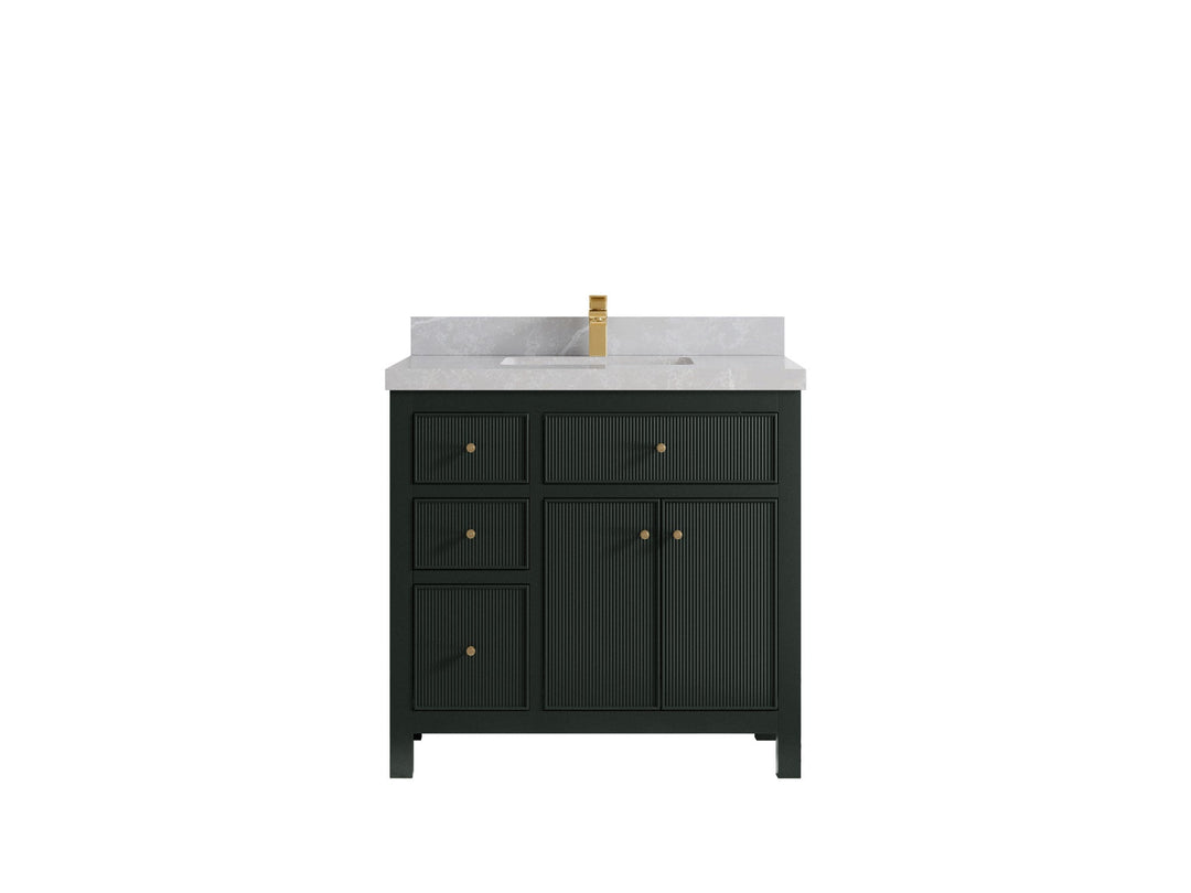 Sonoma 36 in. W x 22 in. D with Center Sink Bathroom Vanity | 
              
                Dark Forest Green
                
                  
             - SON_DGN_CA_GL_36CR - photo №23