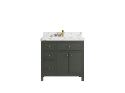 Sonoma 36 in. W x 22 in. D with Center Sink Bathroom Vanity - Willow Bath and Vanity
