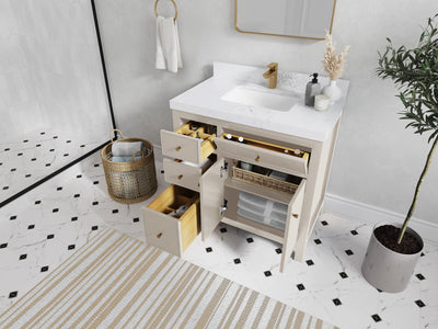 Sonoma 36 in. W x 22 in. D with Center Sink Bathroom Vanity - Willow Bath and Vanity