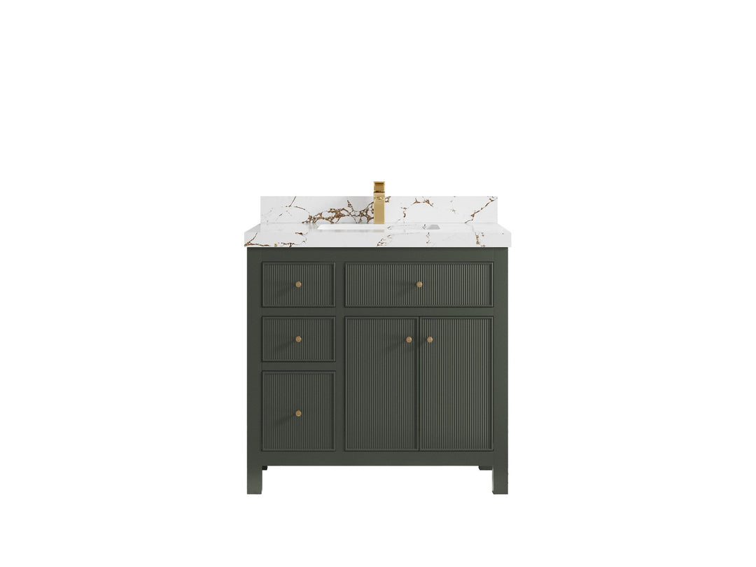 Sonoma 36 in. W x 22 in. D with Center Sink Bathroom Vanity | 
              
                Evergreen
                
                  
             - SON_EGN_CA_GL_36CR - photo №42