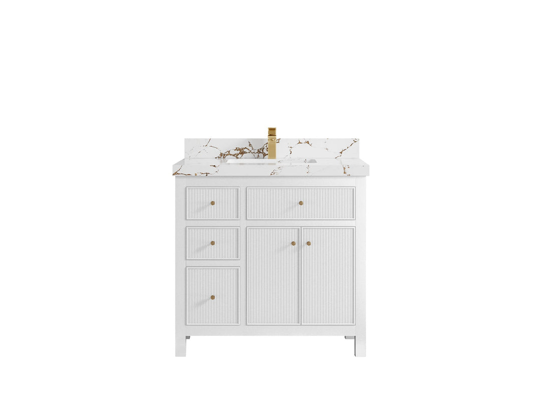Sonoma 36 in. W x 22 in. D with Center Sink Bathroom Vanity | 
              
                White
                
                  
             - SON_WH_CA_GL_36CR - photo №20