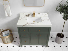 Sonoma 36 in. W x 22 in. D with Center Sink Bathroom Vanity - photo 41