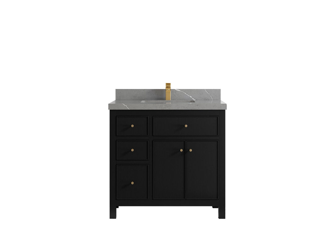 Sonoma 36 in. W x 22 in. D with Center Sink Bathroom Vanity | 
              
                Black
                
                  
             - SON_BLK_CA_LZ_36CR - photo №24