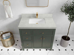 Sonoma 36 in. W x 22 in. D with Center Sink Bathroom Vanity - photo 35