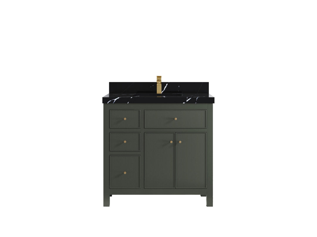 Sonoma 36 in. W x 22 in. D with Center Sink Bathroom Vanity | 
              
                Evergreen
                
                  
             - SON_EGN_CA_GL_36CR - photo №14
