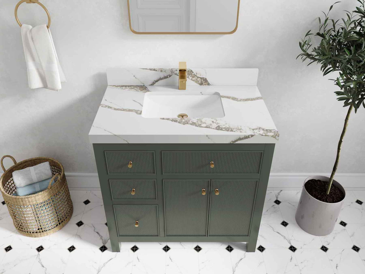 Sonoma 36 in. W x 22 in. D with Center Sink Bathroom Vanity - Willow Bath and Vanity