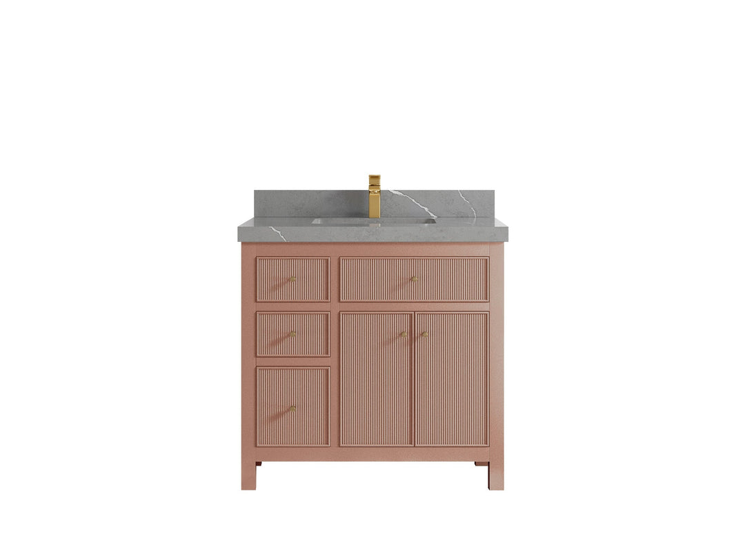 Sonoma 36 in. W x 22 in. D with Center Sink Bathroom Vanity | 
              
                Warm Terracotta
                
                  
             - SON_WTC_BRS_36CR - photo №18