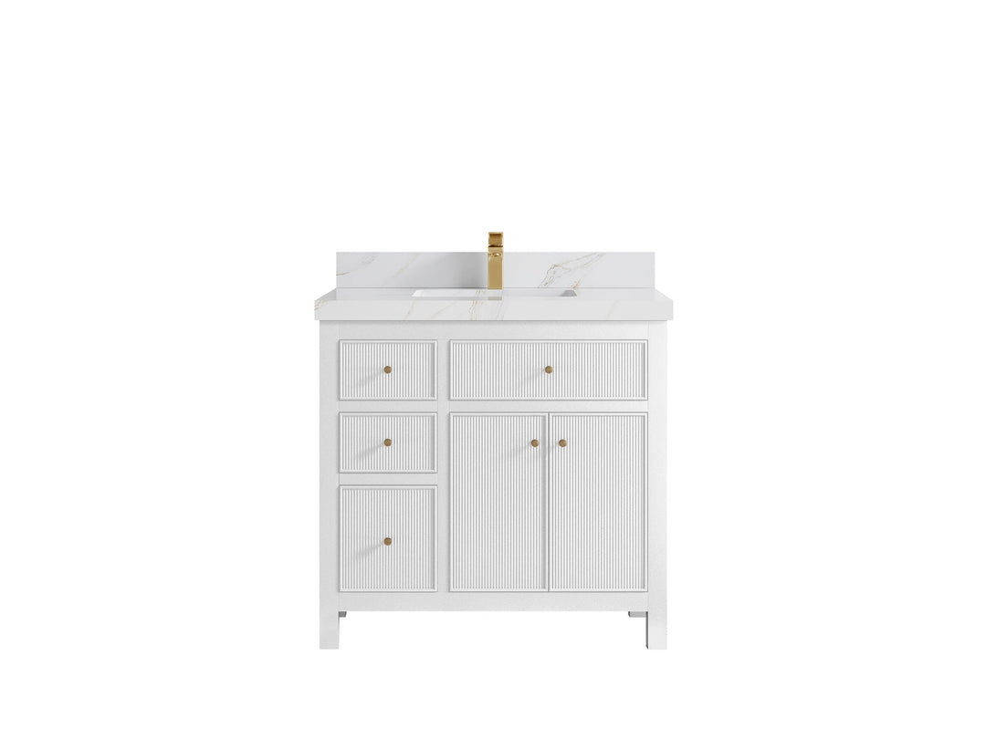 Sonoma 36 in. W x 22 in. D with Center Sink Bathroom Vanity | 
              
                White
                
                  
             - SON_WH_CA_GL_36CR - photo №10