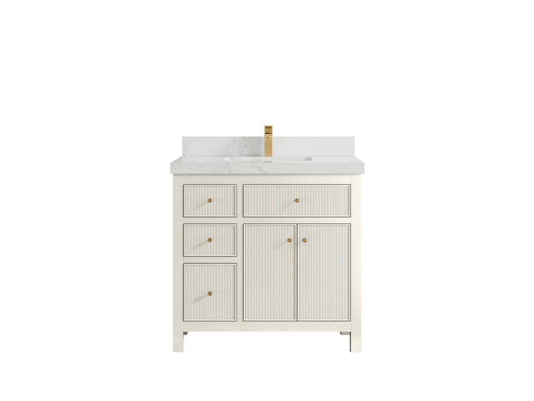 Sonoma 36 in. W x 22 in. D with Center Sink Bathroom Vanity | 
              
                Alabaster
                
                  
             - SON_ALB_CA_GL_36CR - photo №27