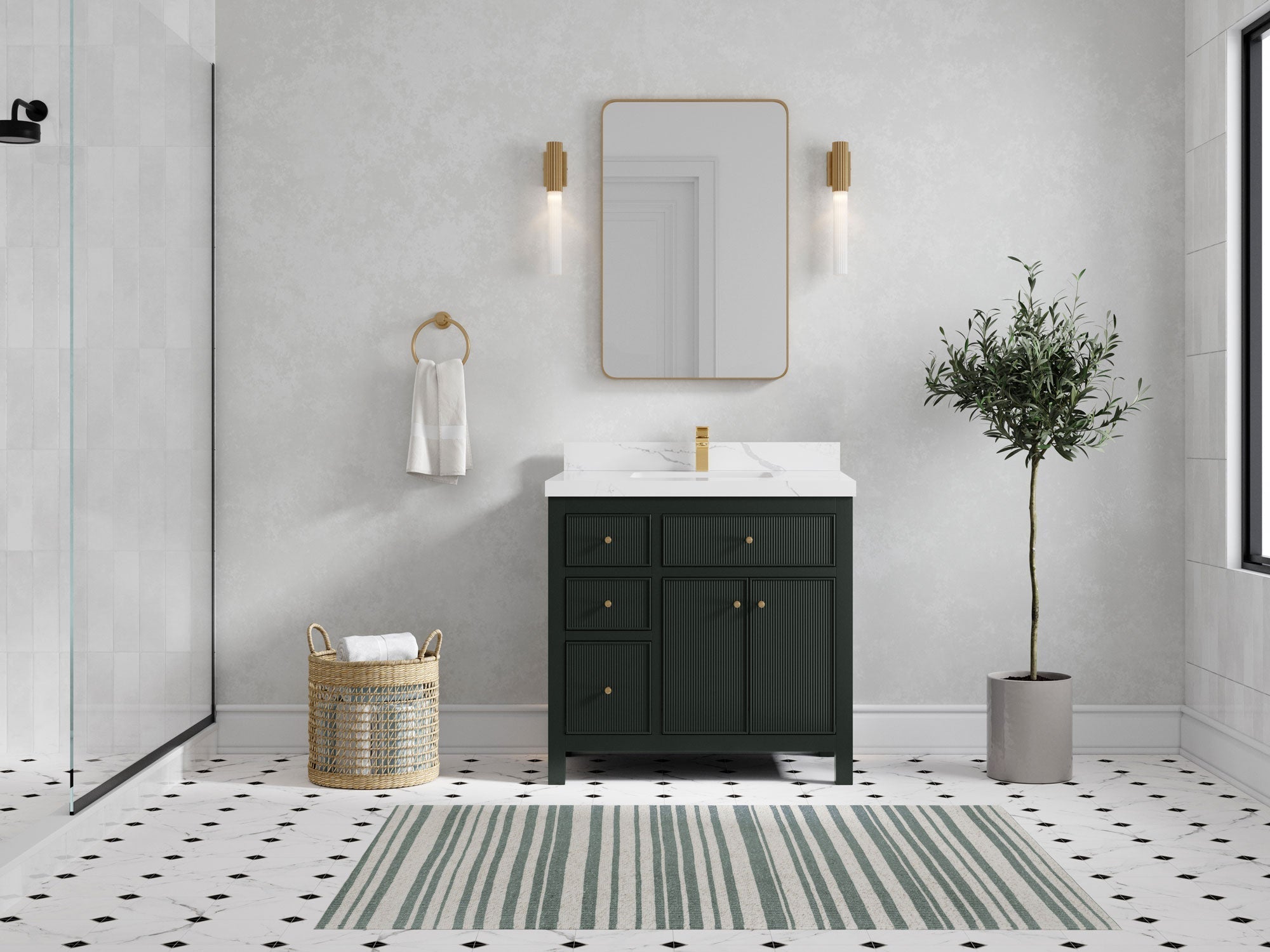 Sonoma 36 in. W x 22 in. D with Center Sink Bathroom Vanity - Willow Bath and Vanity