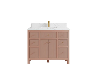Sonoma 42 in W x 22 in D Free Standing Reeded Single Sink Bathroom Vanity - Willow Bath and Vanity