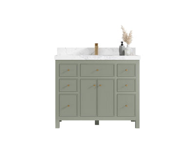 Sonoma 42 in W x 22 in D Free Standing Reeded Single Sink Bathroom Vanity - Willow Bath and Vanity