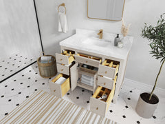 Sonoma 42 in W x 22 in D Free Standing Reeded Single Sink Bathroom Vanity - photo 3