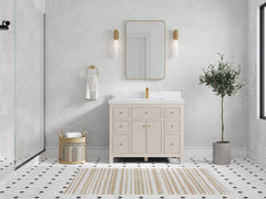 Sonoma 42 in W x 22 in D Free Standing Reeded Single Sink Bathroom Vanity - photo 4