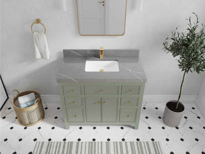 Sonoma 42 in W x 22 in D Free Standing Reeded Single Sink Bathroom Vanity - Willow Bath and Vanity