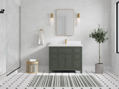 Sonoma 42 in W x 22 in D Free Standing Reeded Single Sink Bathroom Vanity - photo 4