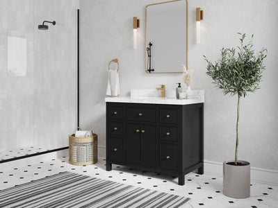 Sonoma 42 in W x 22 in D Free Standing Reeded Single Sink Bathroom Vanity - Willow Bath and Vanity