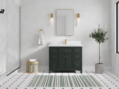 Sonoma 42 in W x 22 in D Free Standing Reeded Single Sink Bathroom Vanity - Willow Bath and Vanity