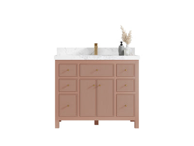 Sonoma 42 in W x 22 in D Free Standing Reeded Single Sink Bathroom Vanity - Willow Bath and Vanity