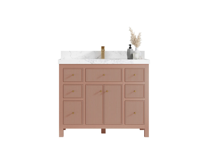Sonoma 42 in W x 22 in D Free Standing Reeded Single Sink Bathroom Vanity - photo 1