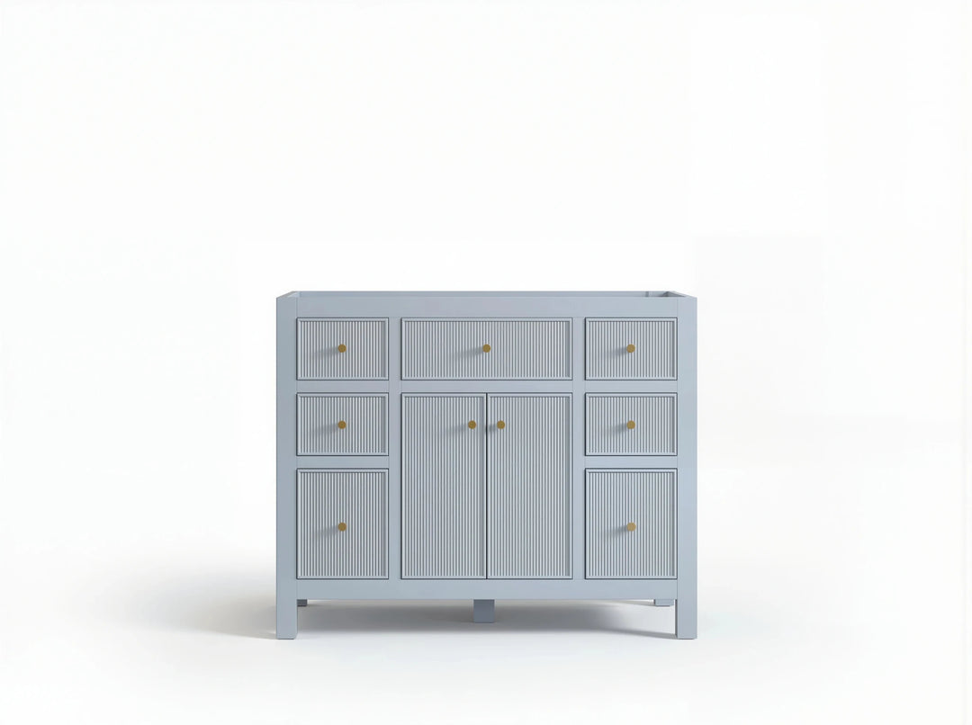 Sonoma 42 in W x 22 in D Free Standing Reeded Single Sink Bathroom Vanity | 
              
                Blue Heather
                
                  
             - SON-CAB-BLU-41 - photo №3
