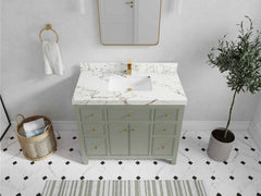Sonoma 42 in W x 22 in D Free Standing Reeded Single Sink Bathroom Vanity - photo 27