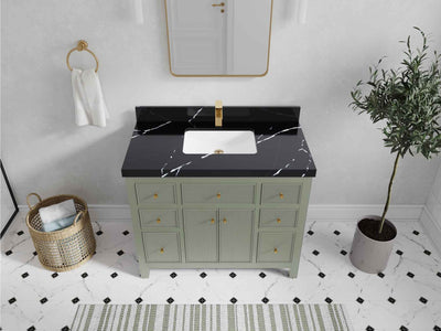 Sonoma 42 in W x 22 in D Free Standing Reeded Single Sink Bathroom Vanity - Willow Bath and Vanity